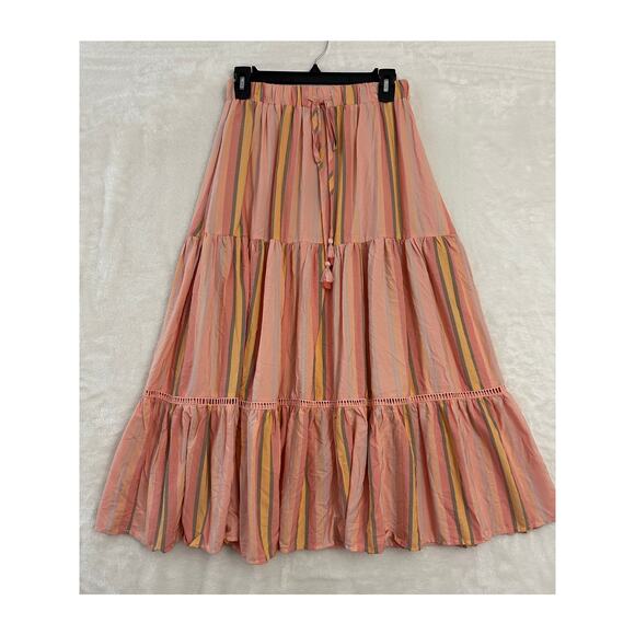NWT Matilda Jane Tier Maxi Skirt S A-Line Ruffle Western Prairie - Picture 1 of 7